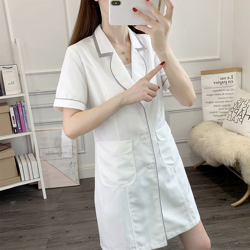 Blanc court beauté uniforme ro - Lab Coat Medical avis et prix