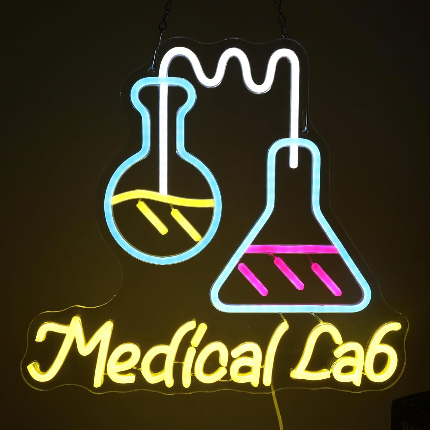 Enseigne néon LED alimentée pa - Medical Lab Gifts avis et prix